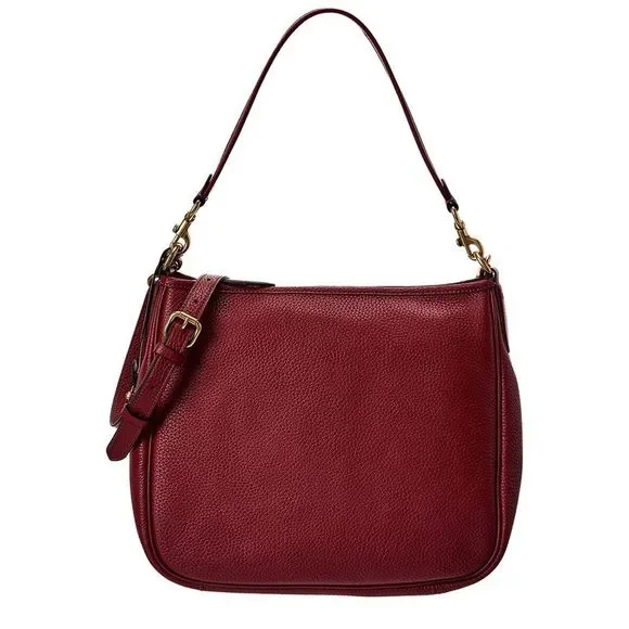 Coach Red Pony Hair Leather Shoulder Bag